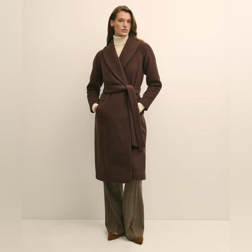 NWT Ann Taylor Blend Shawl-Collar Wrap Coat - Picture 5 of 8